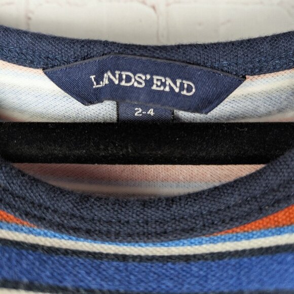 Lands' End Blue/Orange/White Striped Mini Dress - XS - Picture 4 of 8